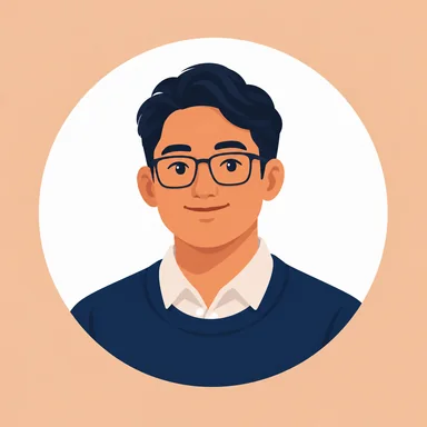 Stylized avatar illustration for Exvan Choirul Mustaqim; not a photograph.